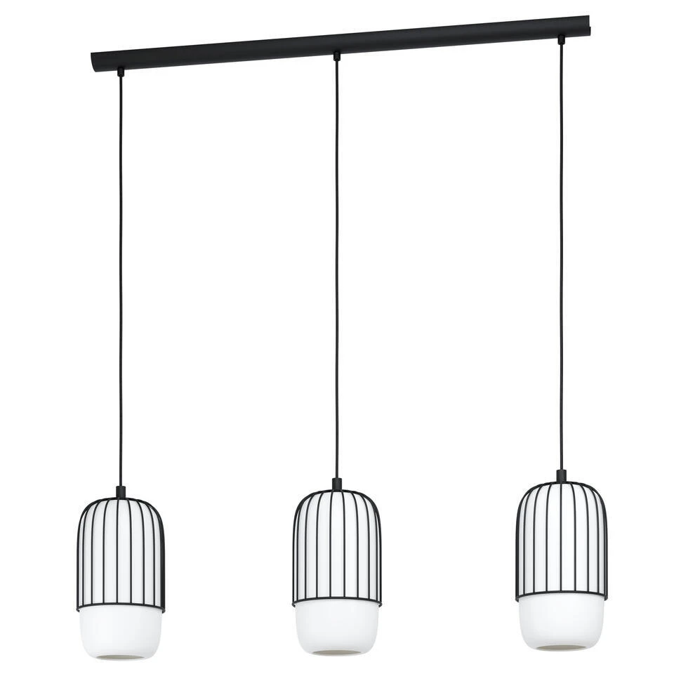 EGLO Muleges Hanglamp - E27 - 96 cm - Zwart/Wit 1 EGLO Muleges Hanglamp - E27 - 96 cm - Zwart/Wit