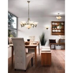 EGLO Marbella - Hanglamp - 6 Lichts - Ø740mm. - Brons - Champagne -Leen Bakker 1000070758 0104