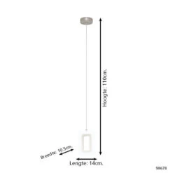 EGLO Enaluri Hanglamp - LED - 14 cm - Grijs -Leen Bakker 1000070777 0103