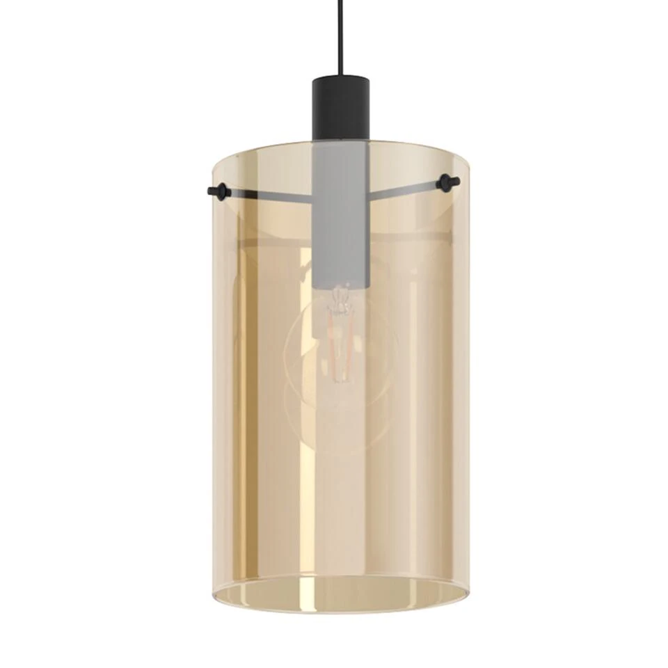 EGLO Polverara Hanglamp - 2 lichts - E27 - Zwart 3 EGLO Polverara Hanglamp - 2 lichts - E27 - Zwart - Afbeelding 3