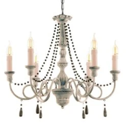 EGLO Vintage Colchester - Kroonluchter - 6 Lichts - Taupe-Antiek -Leen Bakker 1000070798 0101