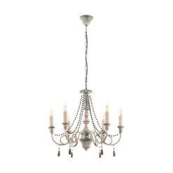 EGLO Vintage Colchester - Kroonluchter - 6 Lichts - Taupe-Antiek