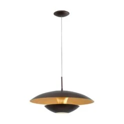 EGLO Nuvano Hanglamp - 1 Lichts - E27 - Ø480mm. - Bruin Goud
