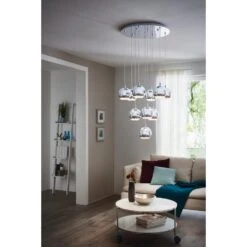 EGLO Conessa - Hanglamp - 10 Lichts - Ø58cm - Chroom - Helder -Leen Bakker 1000070821 0104
