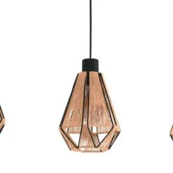 EGLO Adwickle Hanglamp - E27 - 87 cm - Zwart/Bruin -Leen Bakker 1000070824 0102