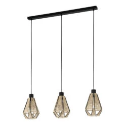 EGLO Adwickle Hanglamp - E27 - 87 cm - Zwart/Bruin