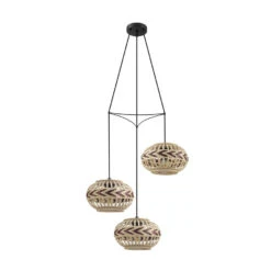 EGLO Dondarrion Hanglamp - E27 - Hout - Zwart/Bruin