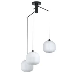 EGLO Mantunalle Hanglamp - E27 - Ø 62 cm - Zwart/Wit
