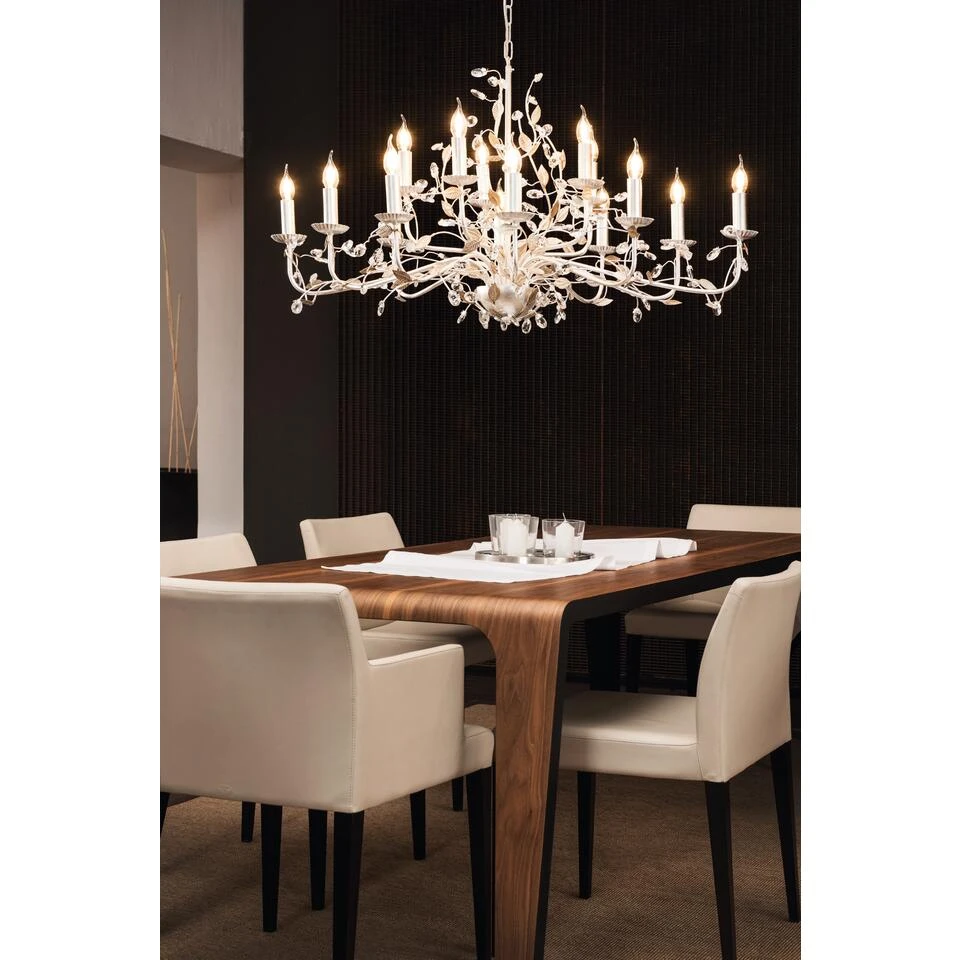 EGLO Vintage Flitwick 1 - Hanglamp - 15 Lichts - Ø1200mm. - Zilver 2 EGLO Vintage Flitwick 1 - Hanglamp - 15 Lichts - Ø1200mm. - Zilver - Afbeelding 2