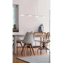 EGLO Cartama - Hanglamp - LED - 77,5cm - Chroom - Helder, Gesatineerd -Leen Bakker 1000070876 0104