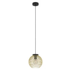 EGLO Venezuela Hanglamp - E27 - Ø 23,5 cm - Goud/Zwart