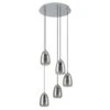 EGLO Alobrase Hanglamp - 5 lichts - Ø54 cm - E27 - Chroom