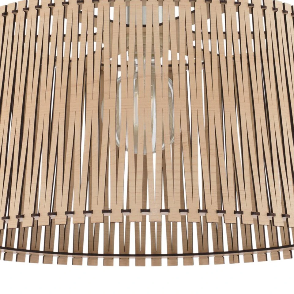 EGLO Sendero - Hanglamp - 1 Lichts - Ø450mm. - Nikkel-Mat - Ahorn 2 EGLO Sendero - Hanglamp - 1 Lichts - Ø450mm. - Nikkel-Mat - Ahorn - Afbeelding 2