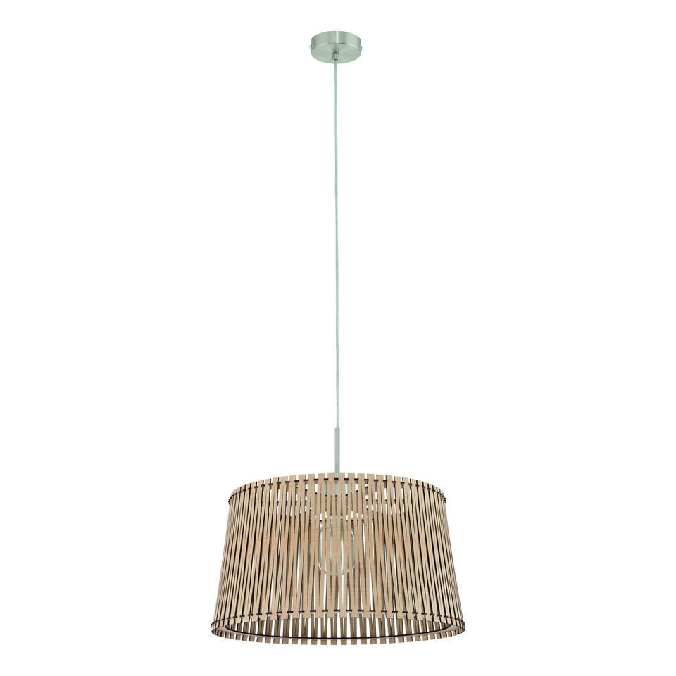 EGLO Sendero - Hanglamp - 1 Lichts - Ø450mm. - Nikkel-Mat - Ahorn 1 EGLO Sendero - Hanglamp - 1 Lichts - Ø450mm. - Nikkel-Mat - Ahorn