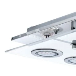 EGLO Cabo - Plafondlamp - Vierkant - 6 Lichts - Chroom - Wit, Helder -Leen Bakker 1000072151 0102