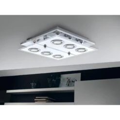 EGLO Cabo - Plafondlamp - Vierkant - 6 Lichts - Chroom - Wit, Helder -Leen Bakker 1000072151 0104