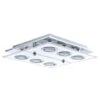 EGLO Cabo - Plafondlamp - Vierkant - 6 Lichts - Chroom - Wit, Helder