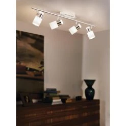 EGLO Davida - Plafondspots - 4 Lichts - Chroom, Wit -Leen Bakker 1000072227 0104