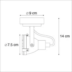 QAZQA Stoere Spot Betonlook - Medox -Leen Bakker 1000072692 0102