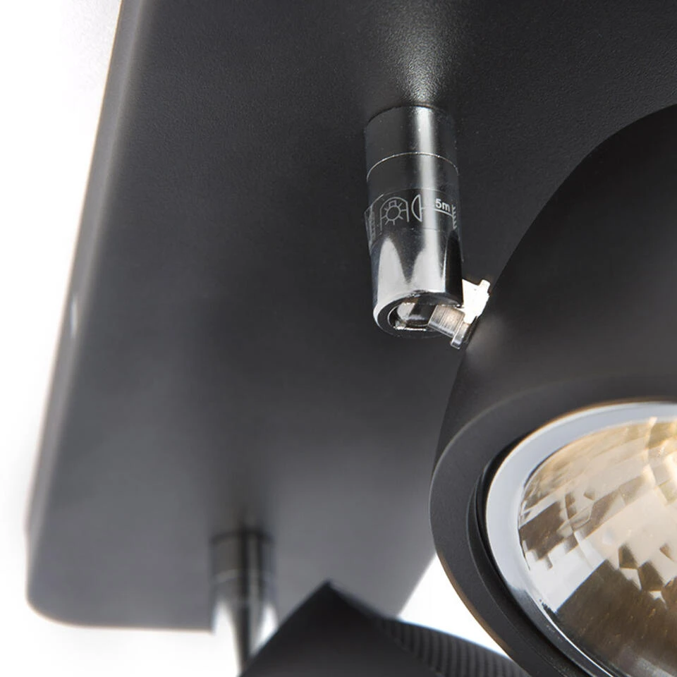 QAZQA Design Spot Zwart Langwerpig Verstelbaar 2-lichts - Go Nine 2 QAZQA Design Spot Zwart Langwerpig Verstelbaar 2-lichts - Go Nine - Afbeelding 2