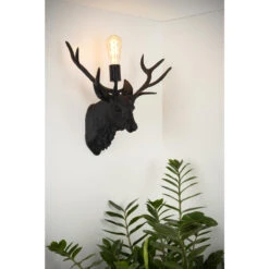 Lucide EXTRAVAGANZA CARIBOU Wandlamp - Zwart 7 Lucide EXTRAVAGANZA CARIBOU Wandlamp - Zwart -Leen Bakker 1000072710 0103