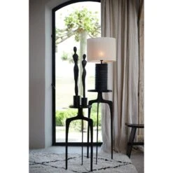 Cilinder Lampenkap Breska - Parel Wit - Ø40x30cm -Leen Bakker 1000072738 0110