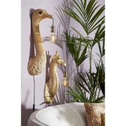 Wandlamp Ostrich - Goud - 25x19x72cm -Leen Bakker 1000072838 0110