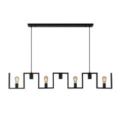Ylumen Hanglamp Row - 7 Lichts - 158 X150 Cm - Zwart -Leen Bakker 1000072969 0102