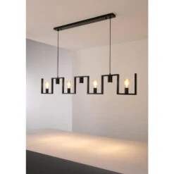 Ylumen Hanglamp Row - 7 Lichts - 158 X150 Cm - Zwart -Leen Bakker 1000072969 0103