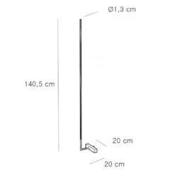 Highlight Vloerlamp Amalfi - 1 Lichts - 20 X140.5 Cm - Zwart -Leen Bakker 1000073000 0103