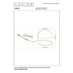 Lucide CATO Tafellamp - Wit 7 Lucide CATO Tafellamp - Wit -Leen Bakker 1000073055 0105