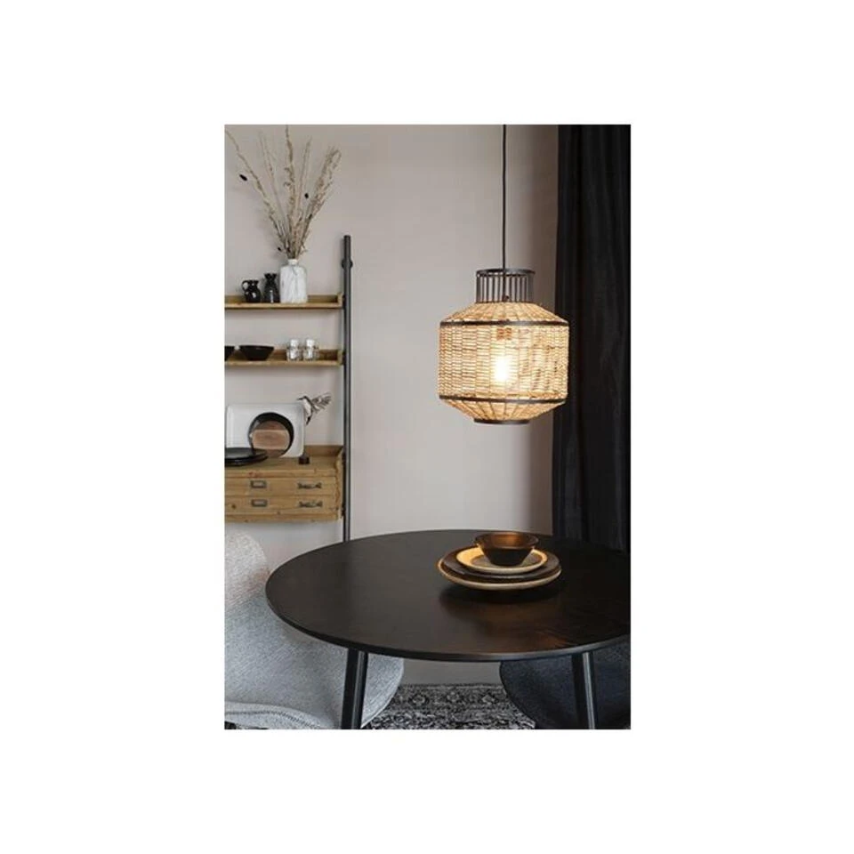 Giga Meubel Hanglamp Rotan & Metaal - 30x30x35cm - Lamp Carmen 2 Giga Meubel Hanglamp Rotan & Metaal - 30x30x35cm - Lamp Carmen - Afbeelding 2