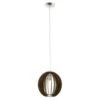 EGLO Cossano - Hanglamp - 1 Lichts - Ø30cm - Nikkel-Mat - Donkerbruin
