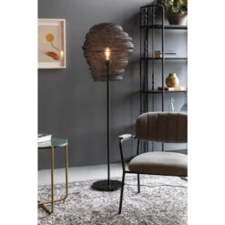 Giga Meubel Vloerlamp Zwart - 51x51x154cm - Zwarte Lamp Lena -Leen Bakker 1000074857 0102