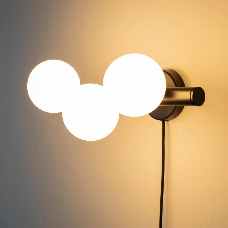 Puur Mora Wandlamp Wit - Glas - Multikleur 2 Puur Mora Wandlamp Wit - Glas - Multikleur - Afbeelding 2