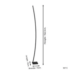 EGLO Picacha Vloerlamp - LED - 162,5 Cm - Zwart/Wit -Leen Bakker 1000076730 0103