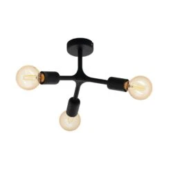 EGLO Bocadella 1 Plafondlamp - E27 - Ø 34,5 Cm - Zwart