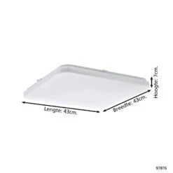 EGLO Frania Wandlamp/Plafondlamp - LED - 43 Cm - Wit -Leen Bakker 1000076750 0103