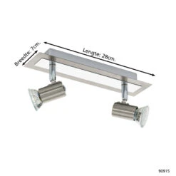 EGLO Rottelo - Plafondspots - 2 Lichts - Nikkel-Mat, Chroom 7 EGLO Rottelo - Plafondspots - 2 Lichts - Nikkel-Mat, Chroom -Leen Bakker 1000076777 0103