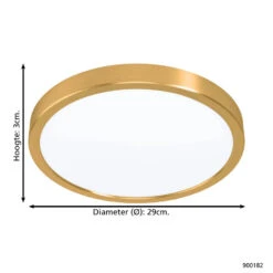 EGLO Fueva 5 Opbouwlamp - LED - Ø 28,5 Cm - Koper/Wit 7 EGLO Fueva 5 Opbouwlamp - LED - Ø 28,5 Cm - Koper/Wit -Leen Bakker 1000076783 0103