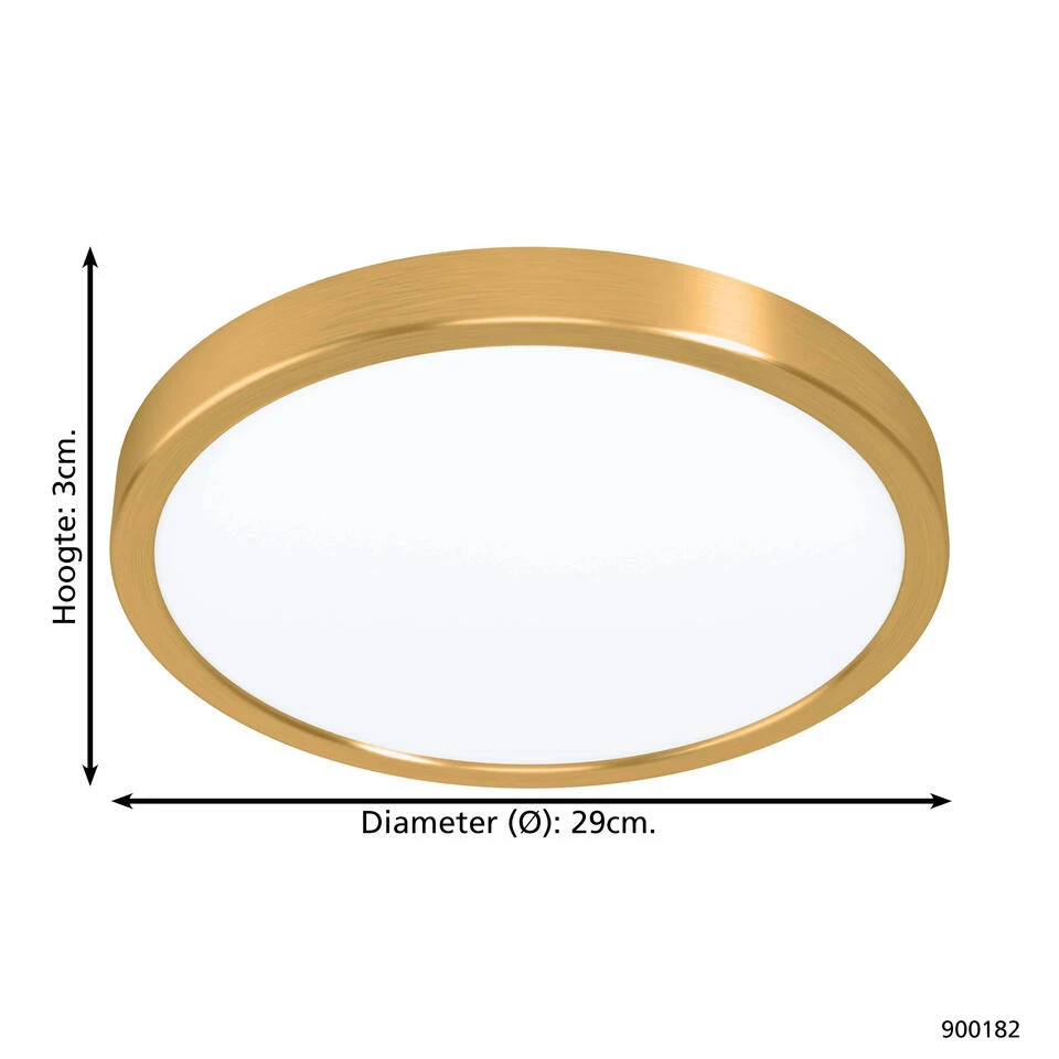 EGLO Fueva 5 Opbouwlamp - LED - Ø 28,5 Cm - Koper/Wit 4 EGLO Fueva 5 Opbouwlamp - LED - Ø 28,5 Cm - Koper/Wit - Afbeelding 4