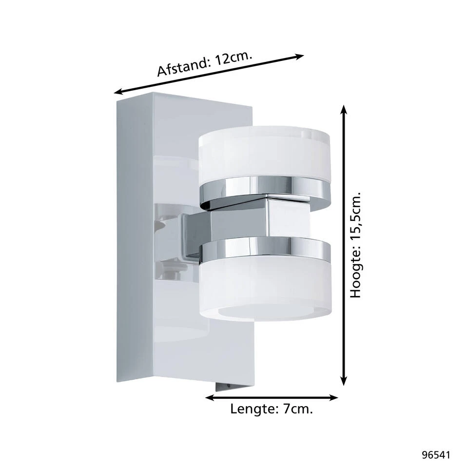 EGLO Romendo 1 Wandlamp - LED - 15,5 Cm - Grijs - Dimbaar 4 EGLO Romendo 1 Wandlamp - LED - 15,5 Cm - Grijs - Dimbaar - Afbeelding 4