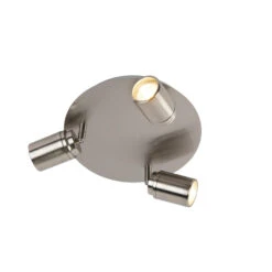 QAZQA Moderne Badkamer Spot Staal 3-lichts IP44 - Ducha -Leen Bakker 1000077113 0103