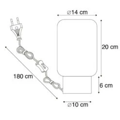 QAZQA Design Messing Met Smoke Glas Tafellamp - Bliss Cute -Leen Bakker 1000077142 0102