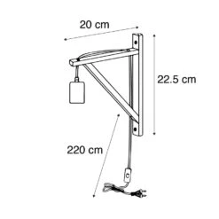 QAZQA Wandlamp Zwart Met Goud - Galgje -Leen Bakker 1000077149 0102