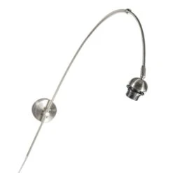 QAZQA Moderne Wandlamp Staal Zonder Kap - Boog -Leen Bakker 1000077153 0103