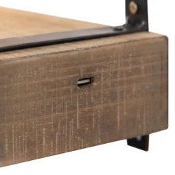 QAZQA Industriële Wandlamp Hout USB - Reena -Leen Bakker 1000077154 0103