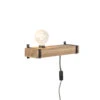 QAZQA Industriële Wandlamp Hout USB - Reena