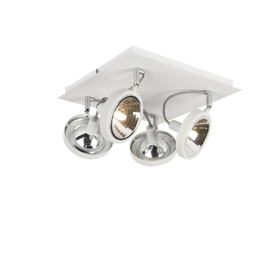 QAZQA Design Spot Wit 4-lichts Verstelbaar - Nox 4 QAZQA Design Spot Wit 4-lichts Verstelbaar - Nox - Afbeelding 4