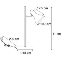 QAZQA Moderne Tafellamp Zwart Met Goud 1-lichts - Magno -Leen Bakker 1000078750 0102